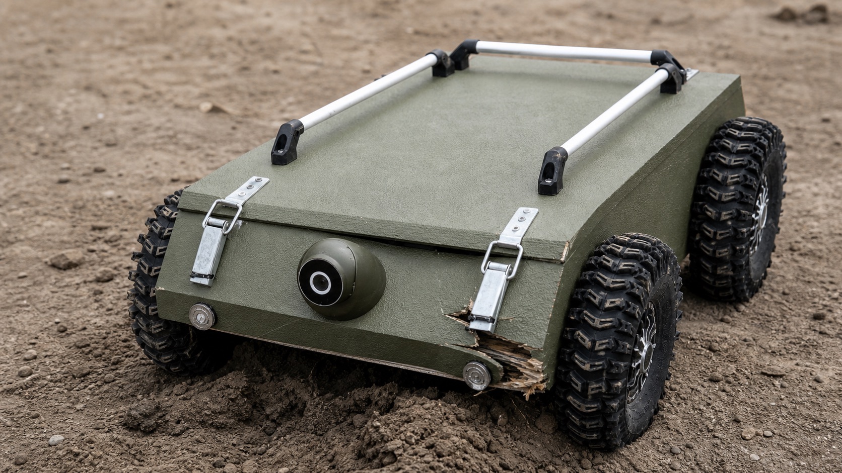 Quiet post-impulse inspection visualisation of the HARDY VANGUARD plywood-composite body and internal mounts