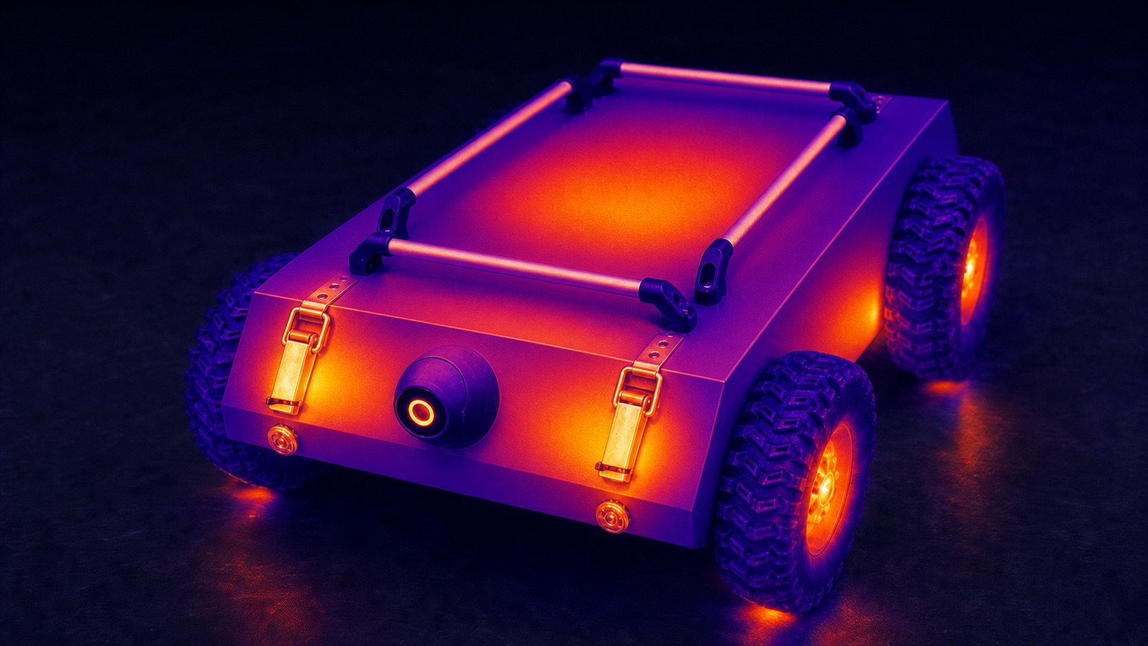 Qualitative thermal visualisation of broader heat spreading across a hypothetical steel-shell VANGUARD control