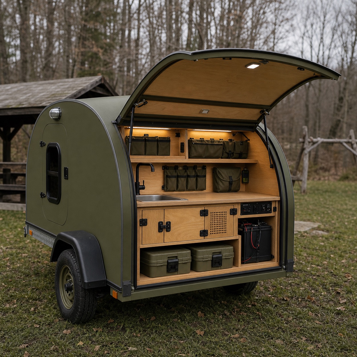 Задній сервісно-кухонний відсік HARDY MOBILE BASE у польовому оснащенні