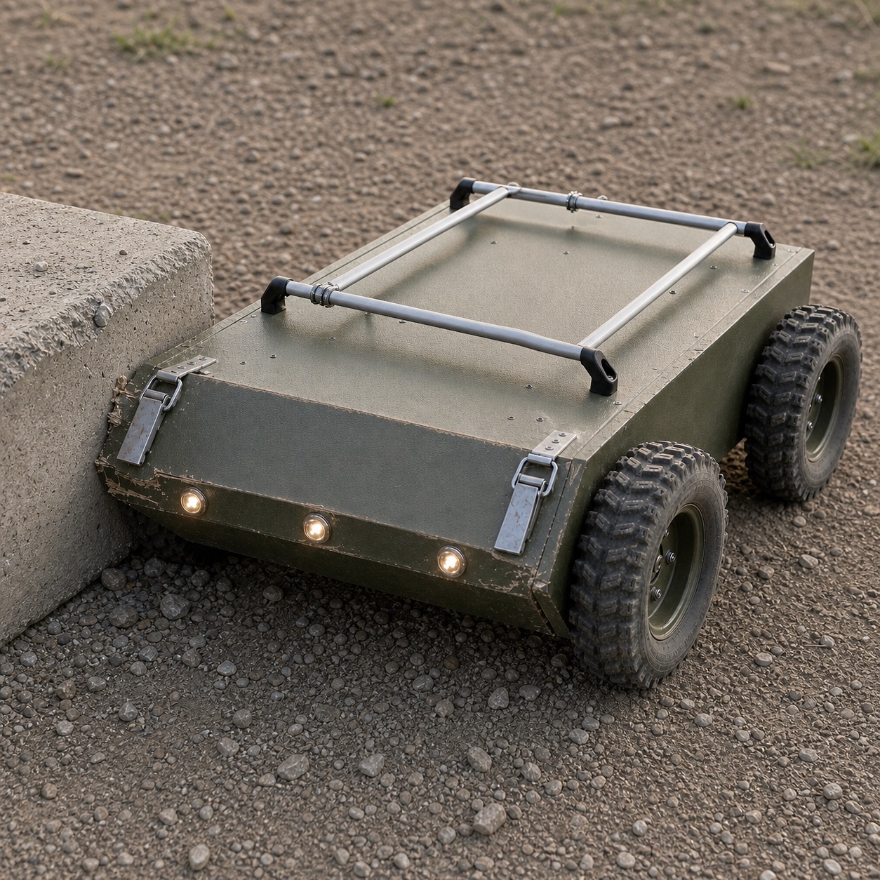 Qualitative view of local collision damage on the HARDY MUL plywood-composite body