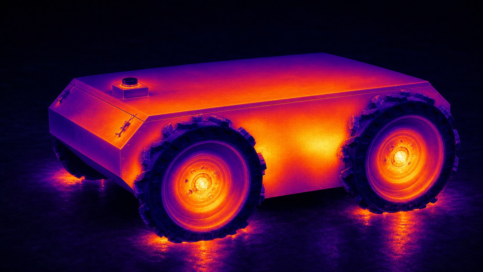 Qualitative thermal map of broader heat spreading on a steel-shell ARGUS control