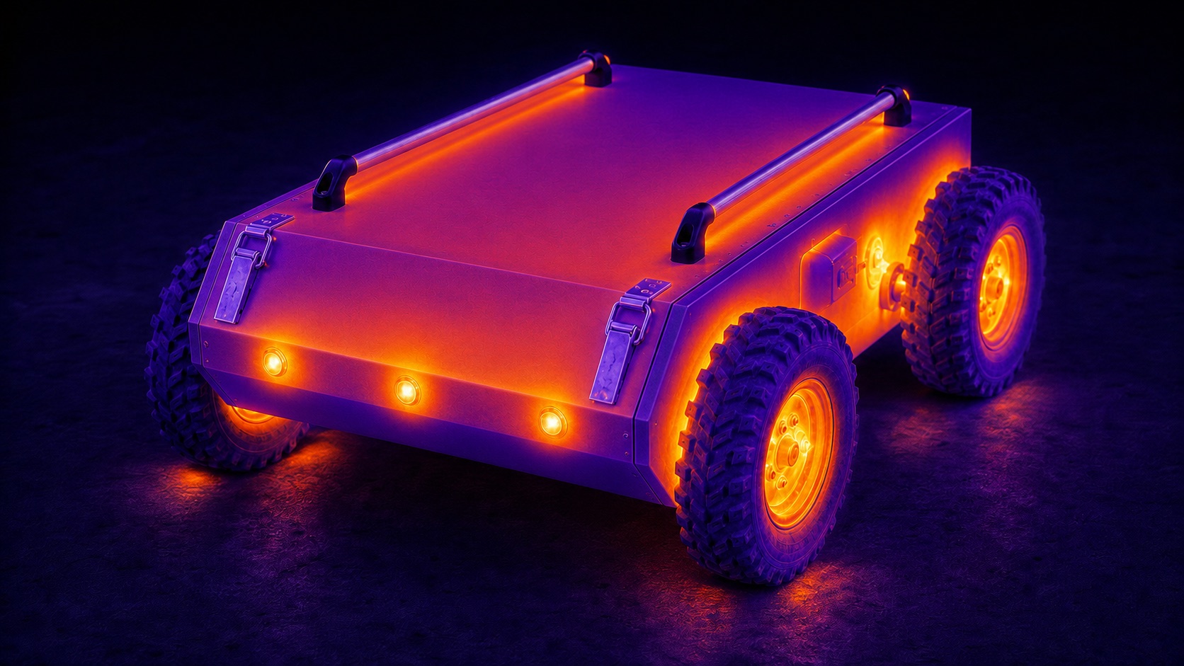 Qualitative thermal map of broader heat spreading on a steel-shell MUL control