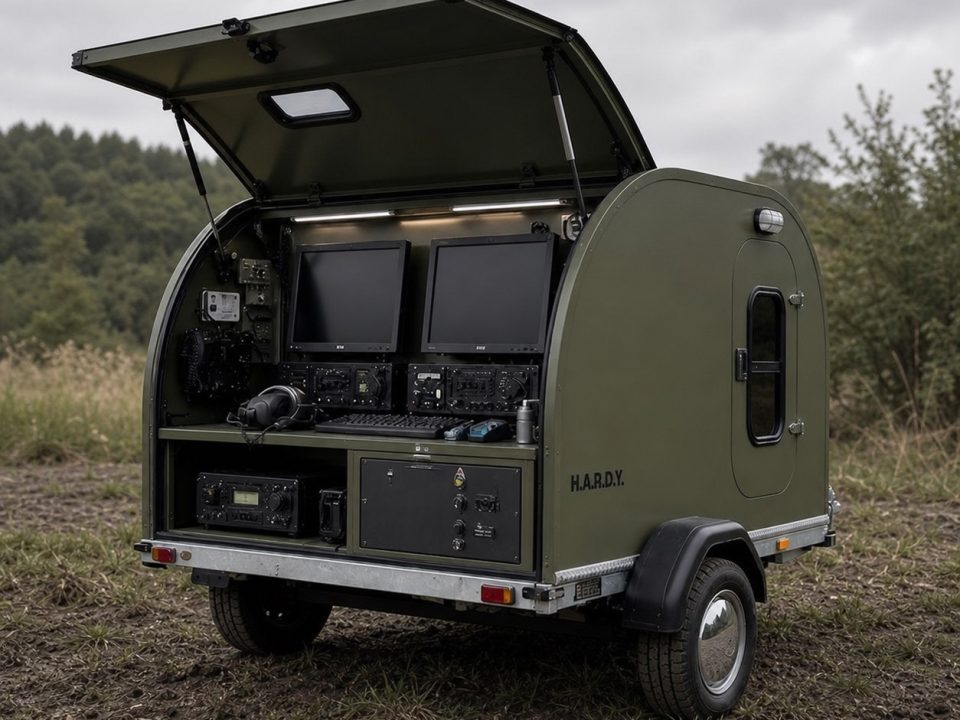 Мобільний командний пункт HARDY MOBILE COMMAND із заднім сервісним відсіком і операторськими екранами