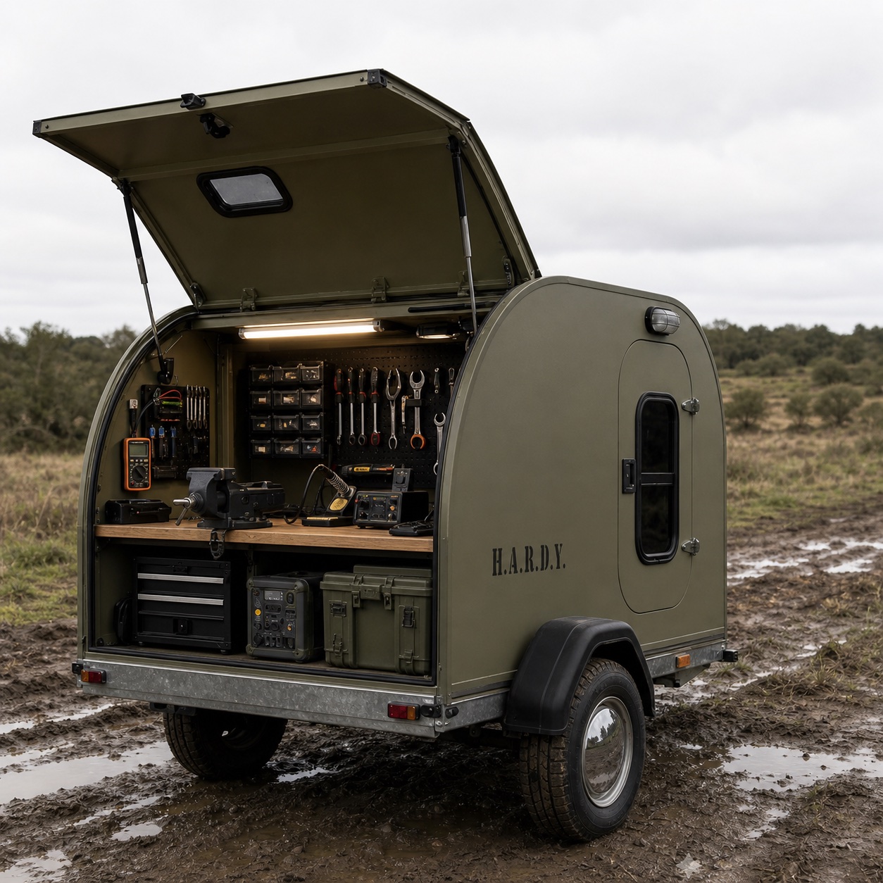Мобільна ремонтна майстерня HARDY MOBILE WORKSHOP із заднім відкидним сервісним відсіком