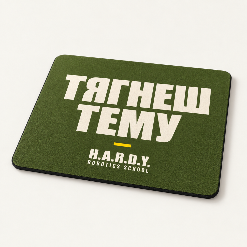 Візуалізація брендування: Килимок HARDY «ТЯГНЕШ ТЕМУ»